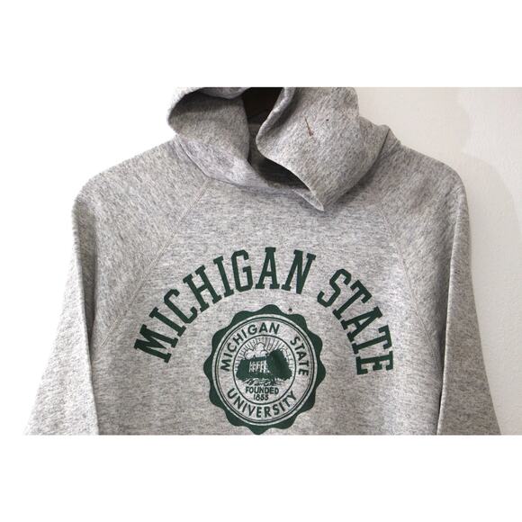 Vintage Michigan State Spartans Hooded Sweatshirt Large - Picture 2 of 10